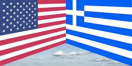 USA/Greece Flags
