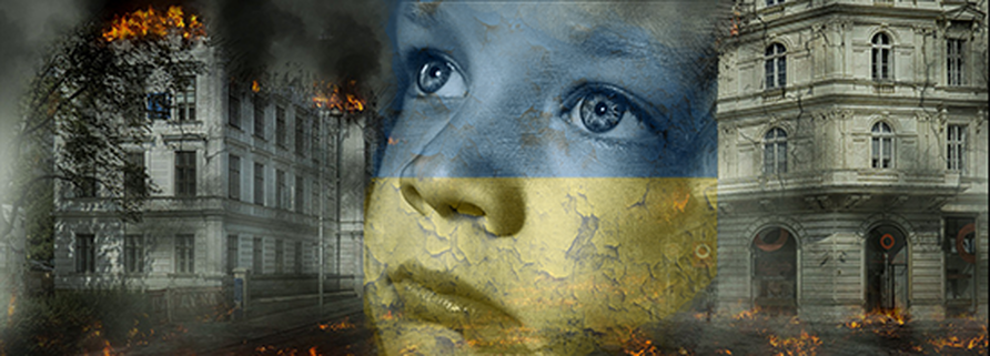 Ukraine War - Burning Bldgs / Crying