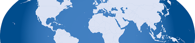 World globe showing the Alantic Ocean
